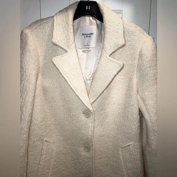 Abercrombie & Fitch Cream Women's Coat - Picture 5 of 6